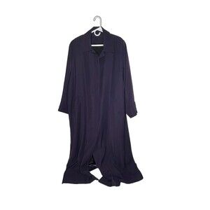 Kristen Blake Trench Coat Purple Polyester Wool Blend Lined Plus Size 16